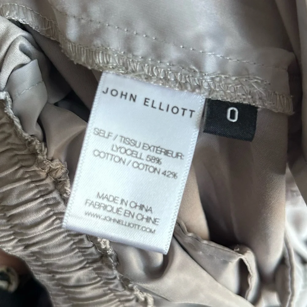 John Elliott Cotton Himalayan Cargo Jogger Pants in Dove  Grey Sz 0/XS